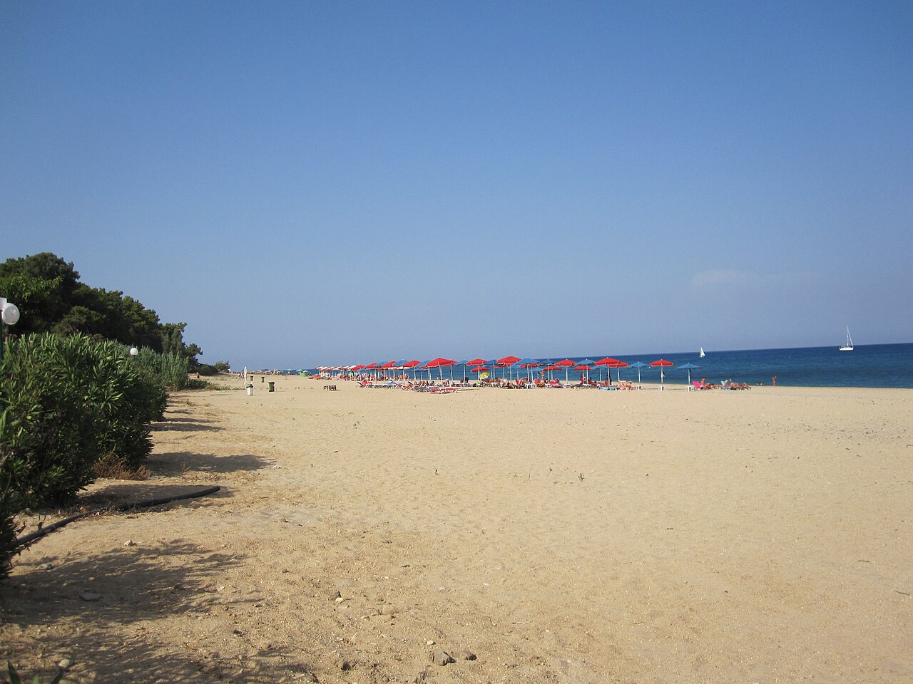 The beach at Skala, Kefalonia