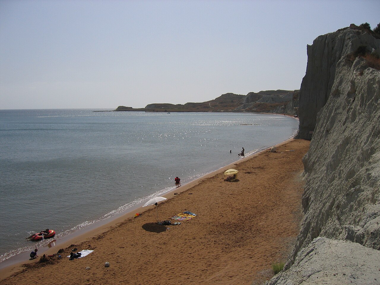The beach at Xi, Kefalonia